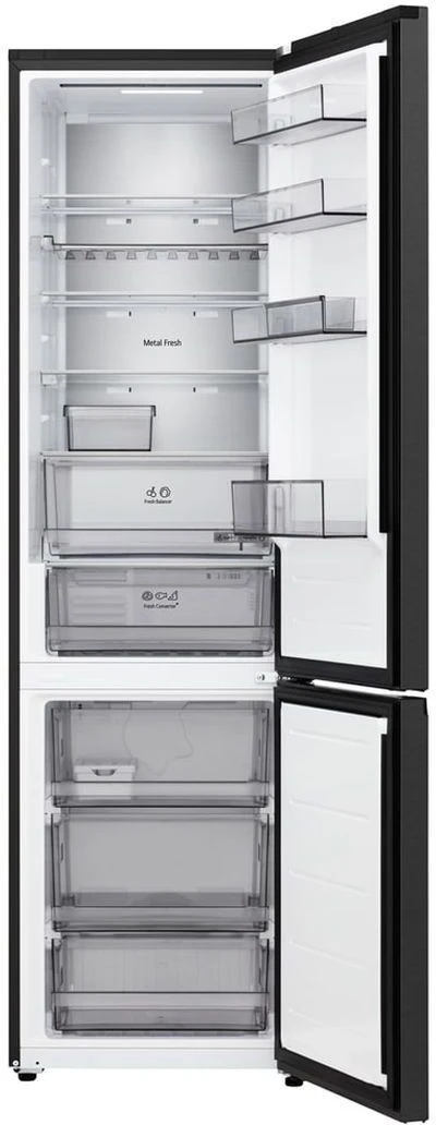 LG Freestanding Fridge Freezer Frost Free GBBS524AEV - Black Steel - Image 2