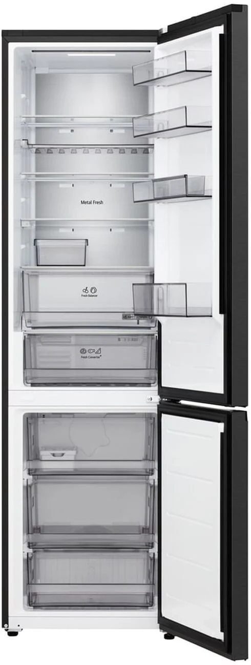 LG Freestanding Fridge Freezer Frost Free GBBS524CEV - Essense Black Steel - Image 2