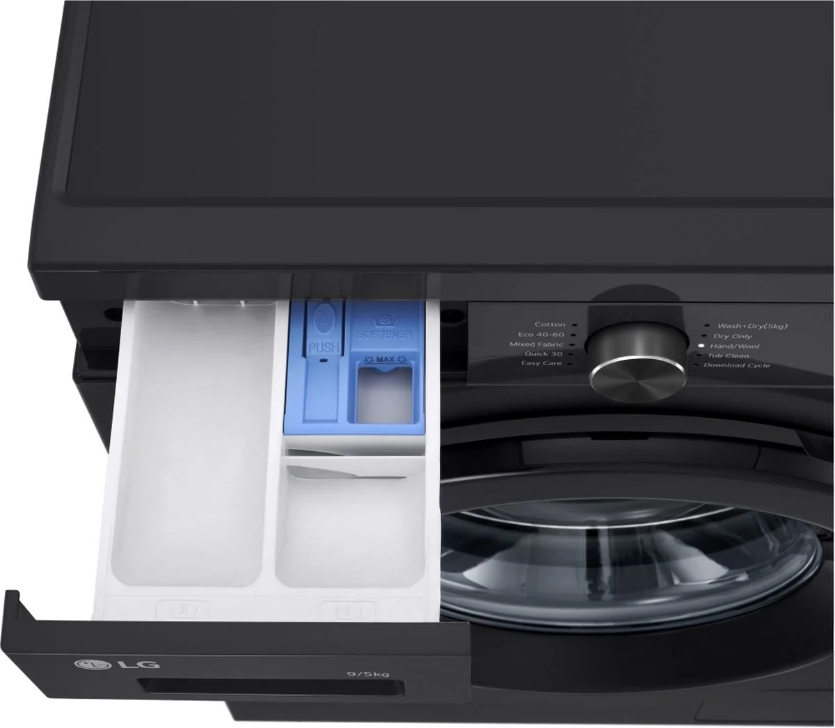 LG Freestanding Washer Dryer W4X1095NNK - Gloss Black - Image 6