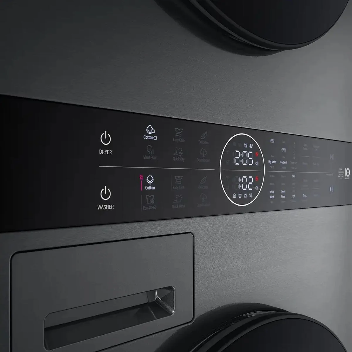 LG Freestanding Washer Dryer WT1210BBTN1 - Platinum Black - Image 6