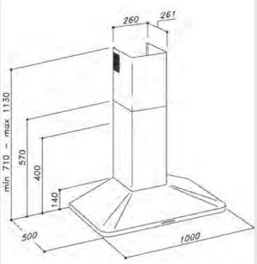 Lacanche Chimney Hood FCIS1000 - Stainless Steel - Image 2