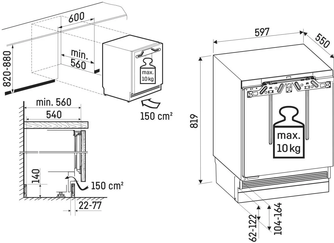 Liebherr Built In Fridge Icebox URD3601 - Fully Integrated - Image 5