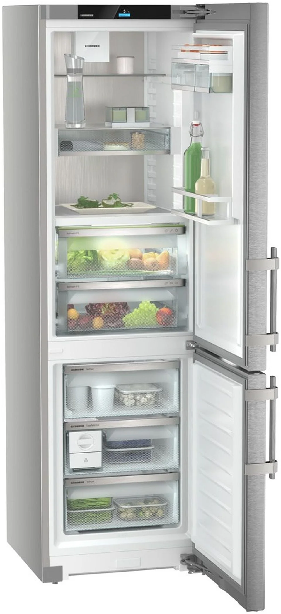Liebherr Freestanding Fridge Freezer Frost Free CBNSDA575I - Stainless Steel Doors - Image 2