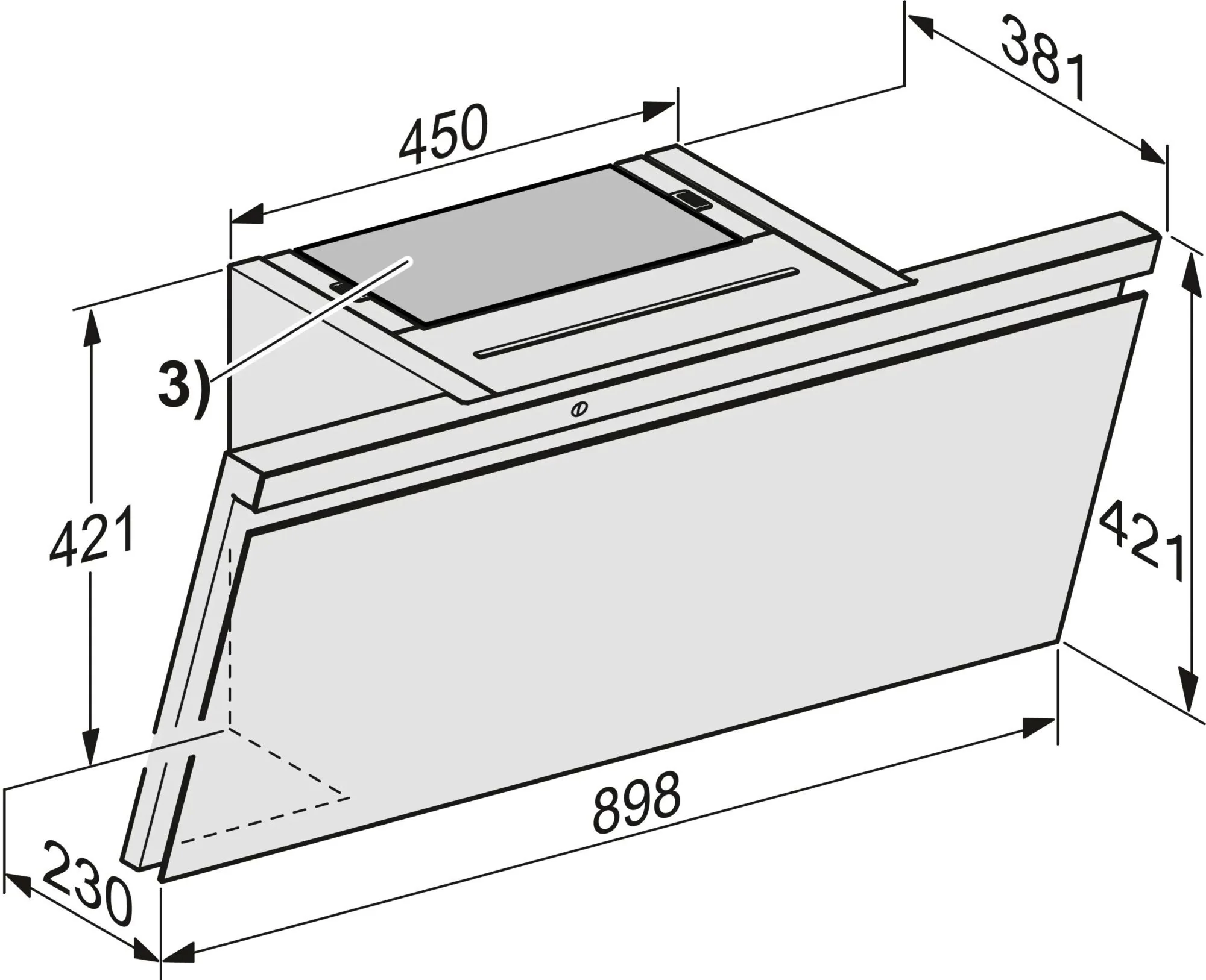 Miele Angled Hood DAH4980-PB - Pearl Beige - Image 5