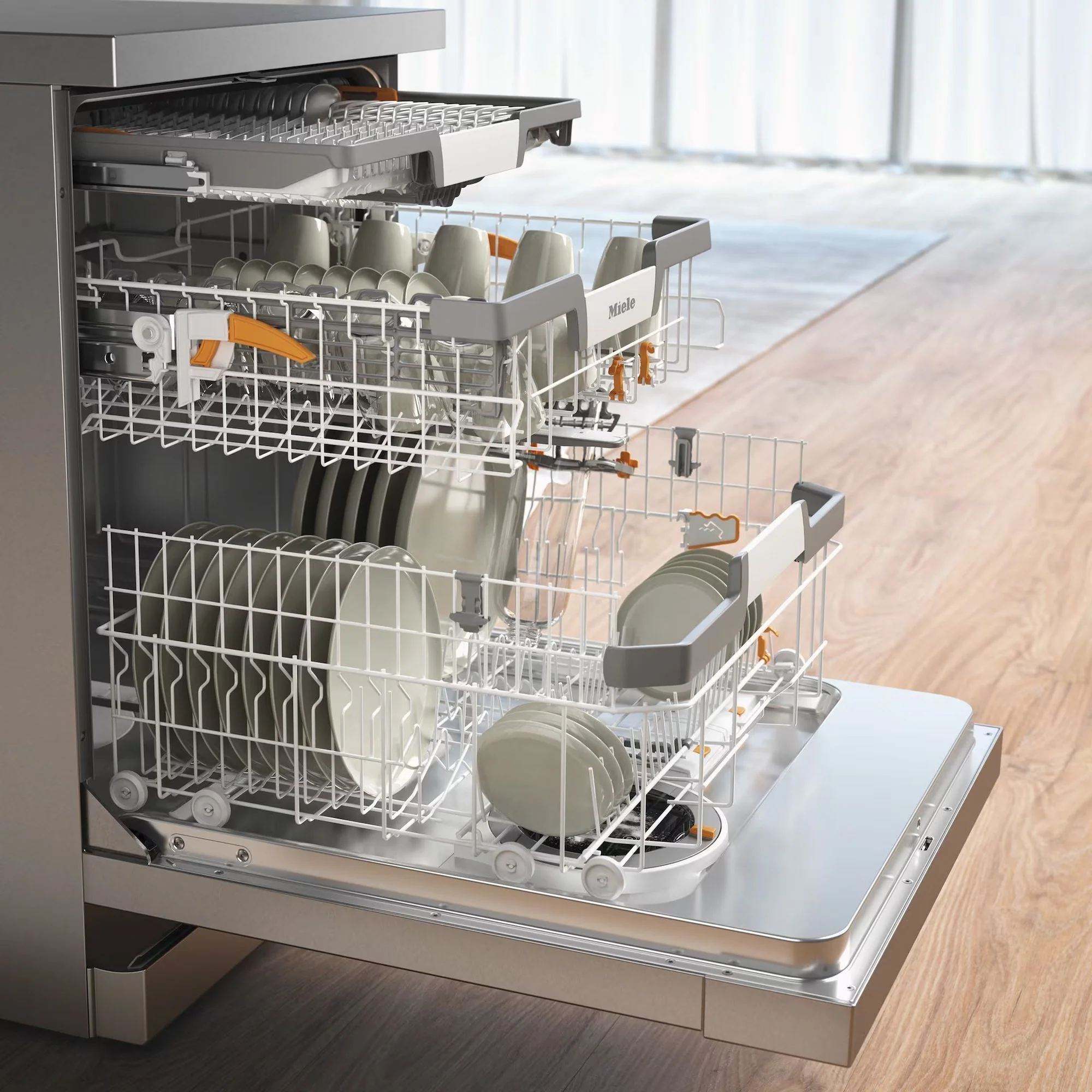 Miele Freestanding 60 Cm Dishwasher G7600SC-CLST - Clean Steel - Image 4