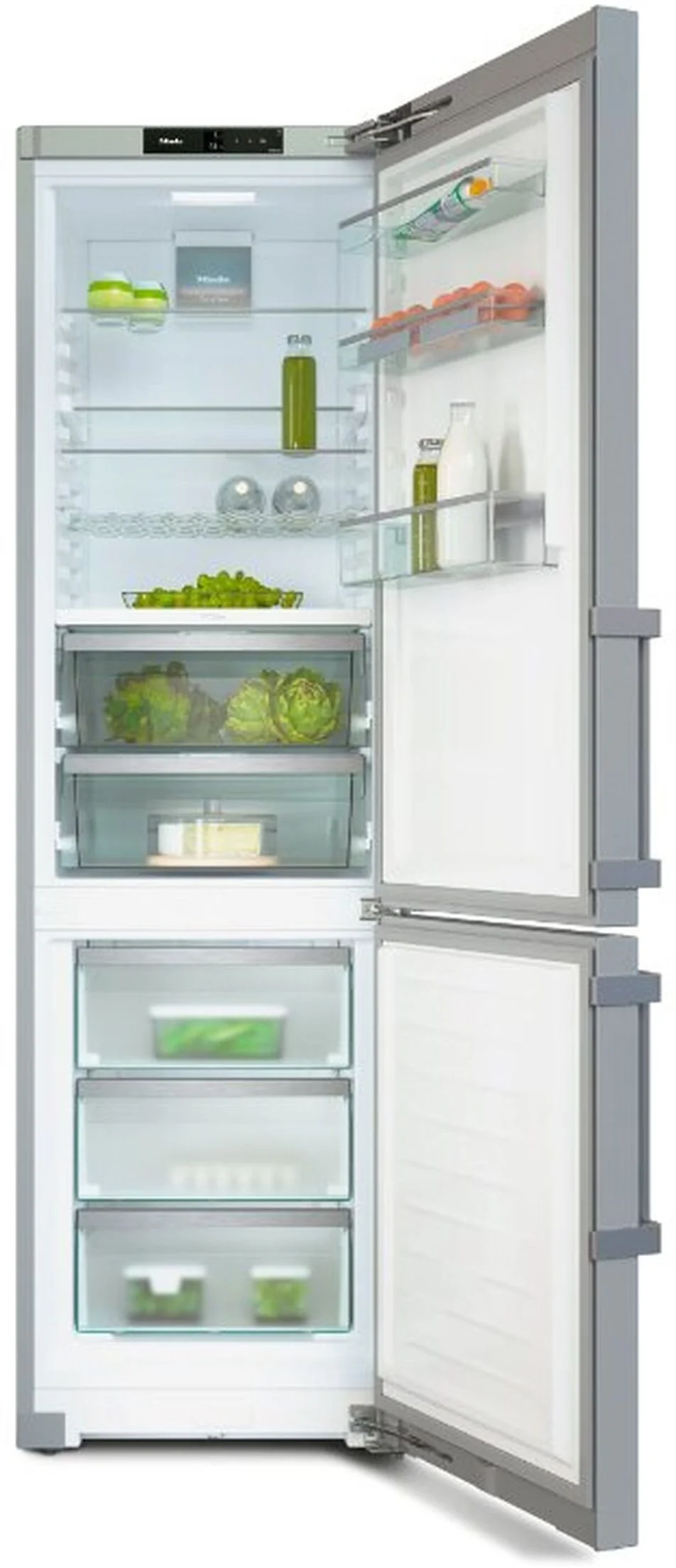 Miele Freestanding Fridge Freezer Frost Free KFN4797CD-CLST - Clean Steel - Image 2