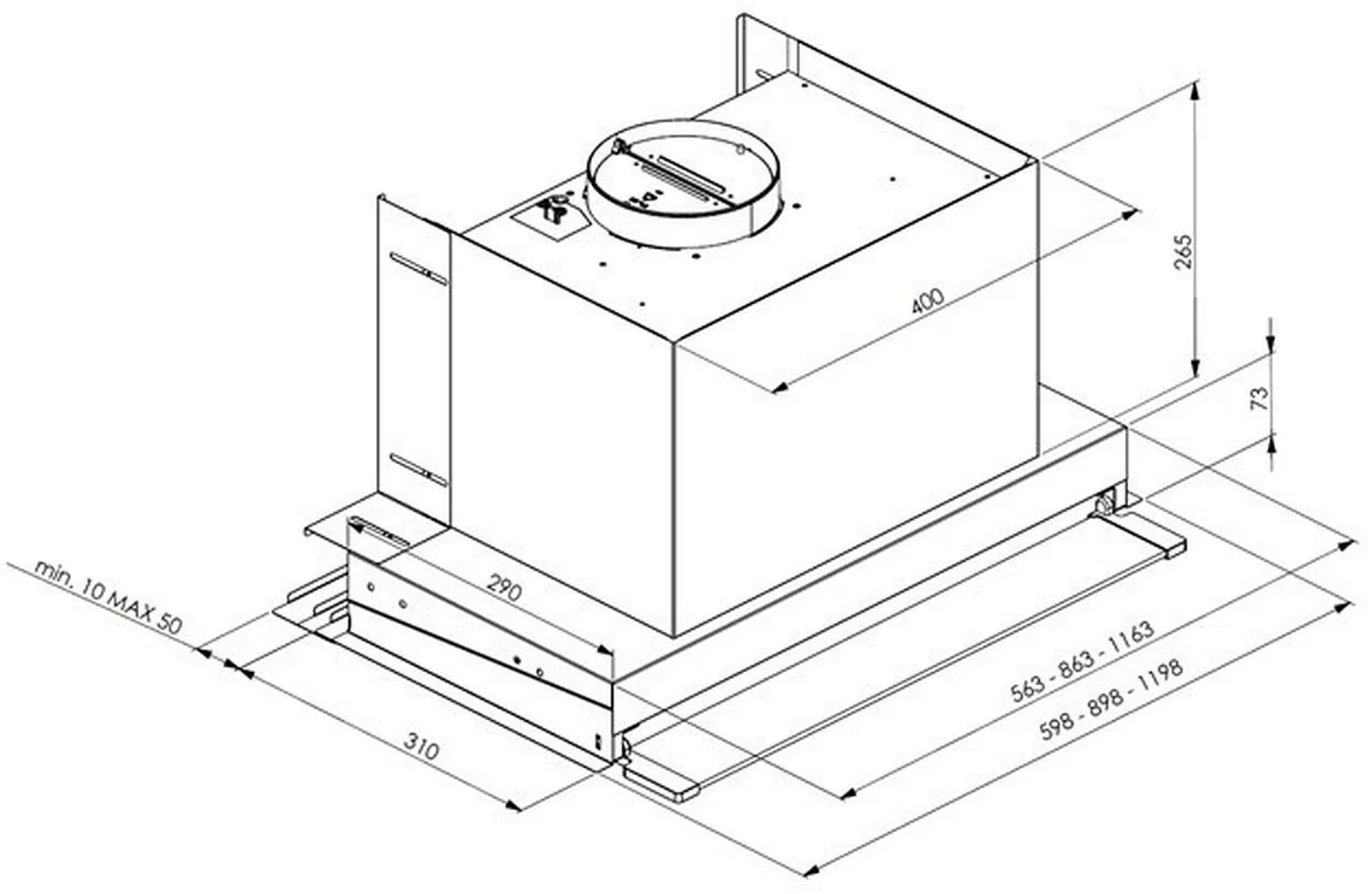 Miro Integrated Hood STATUS-275810 - Stainless Steel / Glass - Image 2