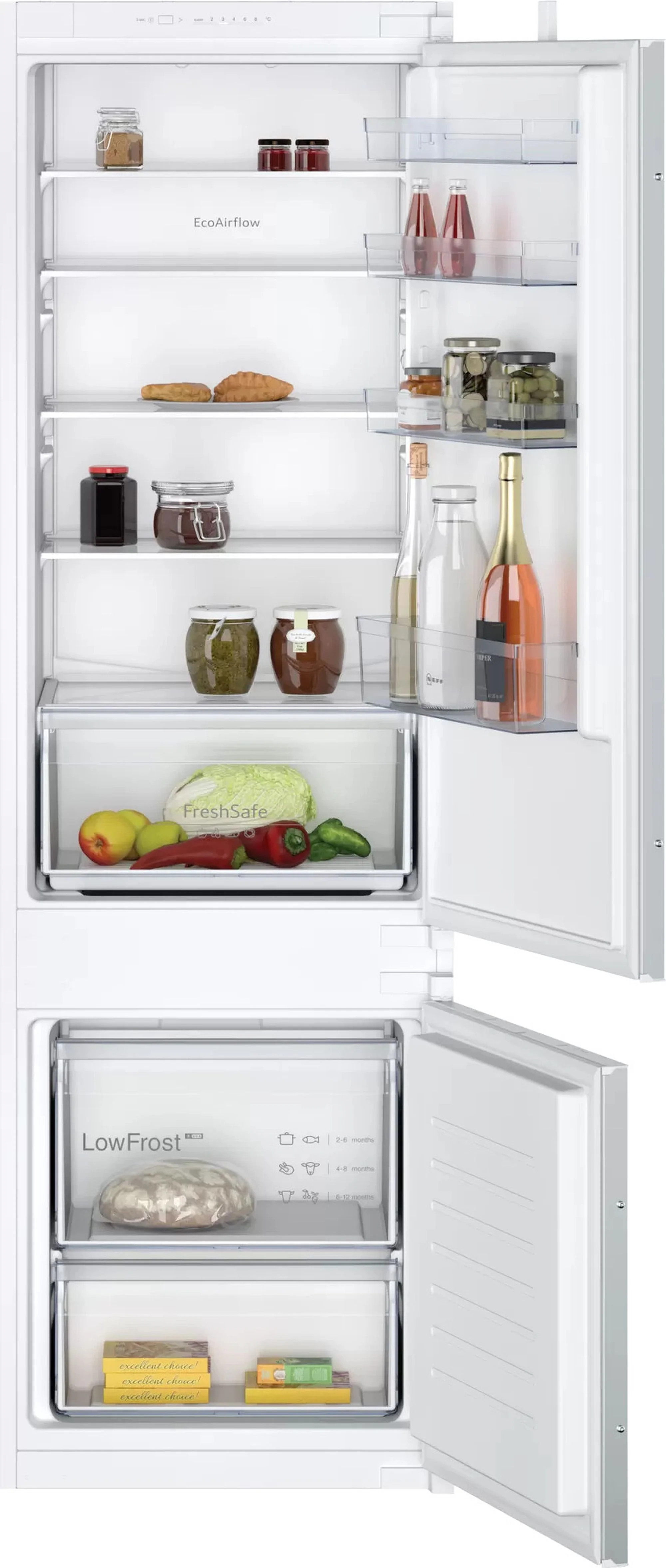 NEFF Built In Fridge Freezer Low Frost KI5871SE0G - Fully Integrated