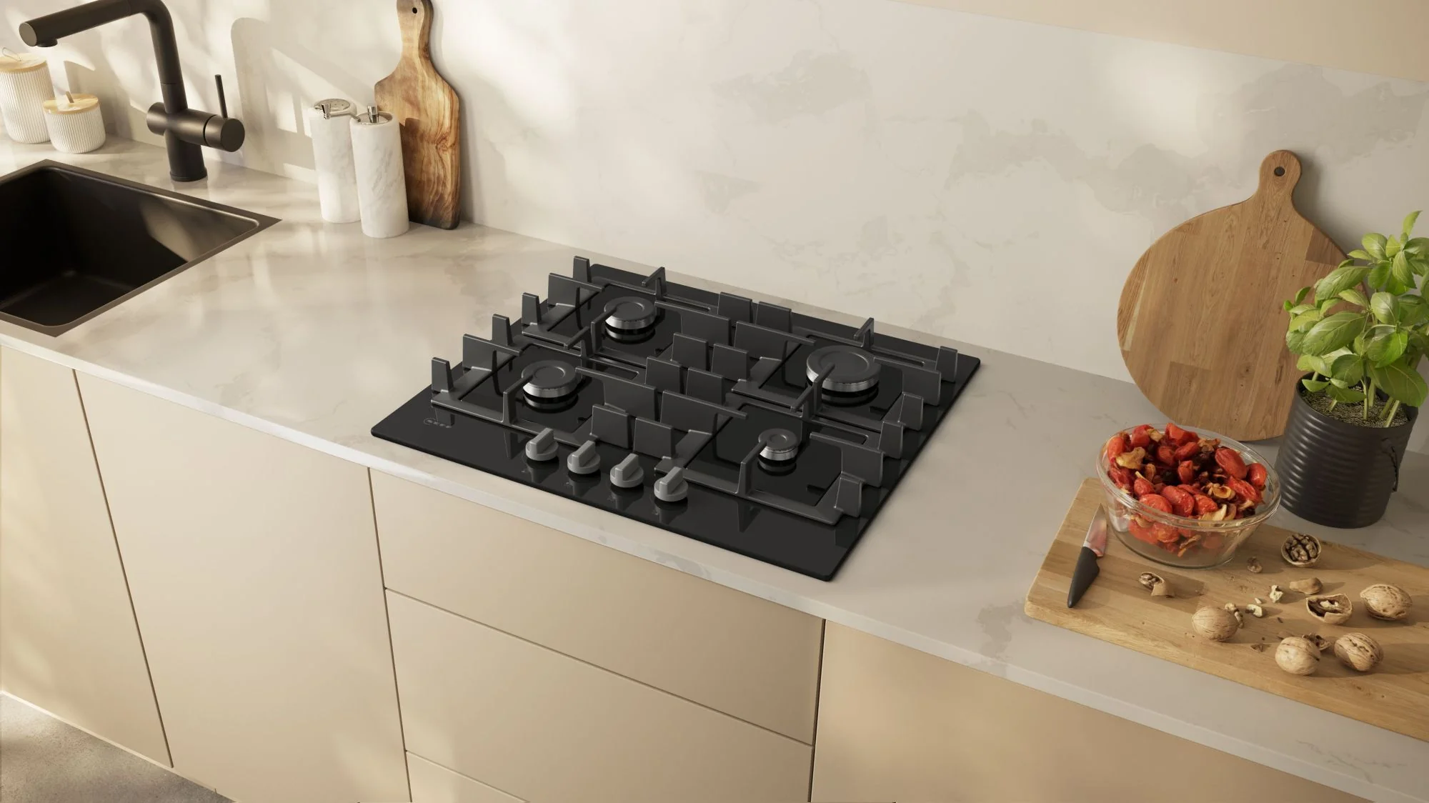 NEFF Gas Hob T26NKP4S0 - Black - Image 2
