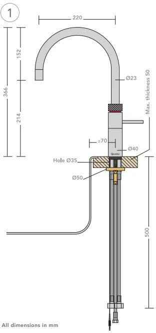 Quooker Boiling Hot Water Tap FNRGME - Gunmetal - Image 2