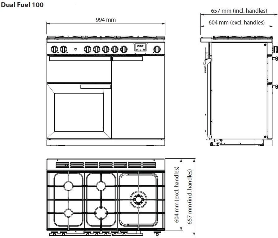 Rangemaster Range Cooker Dual Fuel CL100DFP-CM1 - Various Colours - Image 5
