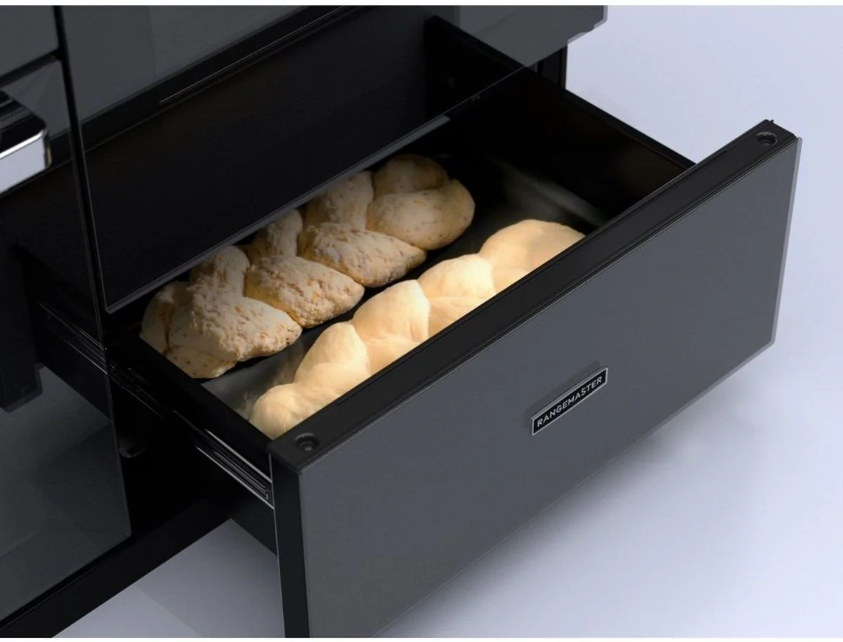 Rangemaster Range Cooker Dual Fuel EDDLO110DFGBLK-CM1 - Black / Chrome - Image 7