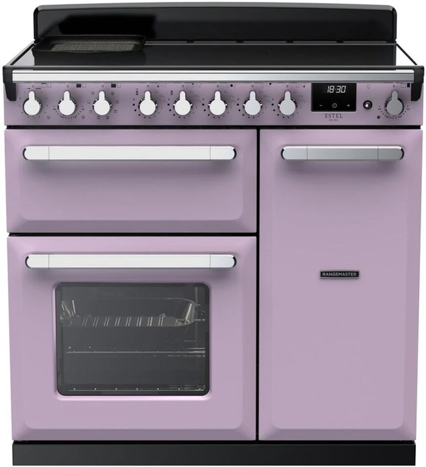 Rangemaster Range Cooker Induction ESDL90EIPHTH-CM1 - Heather / Chrome