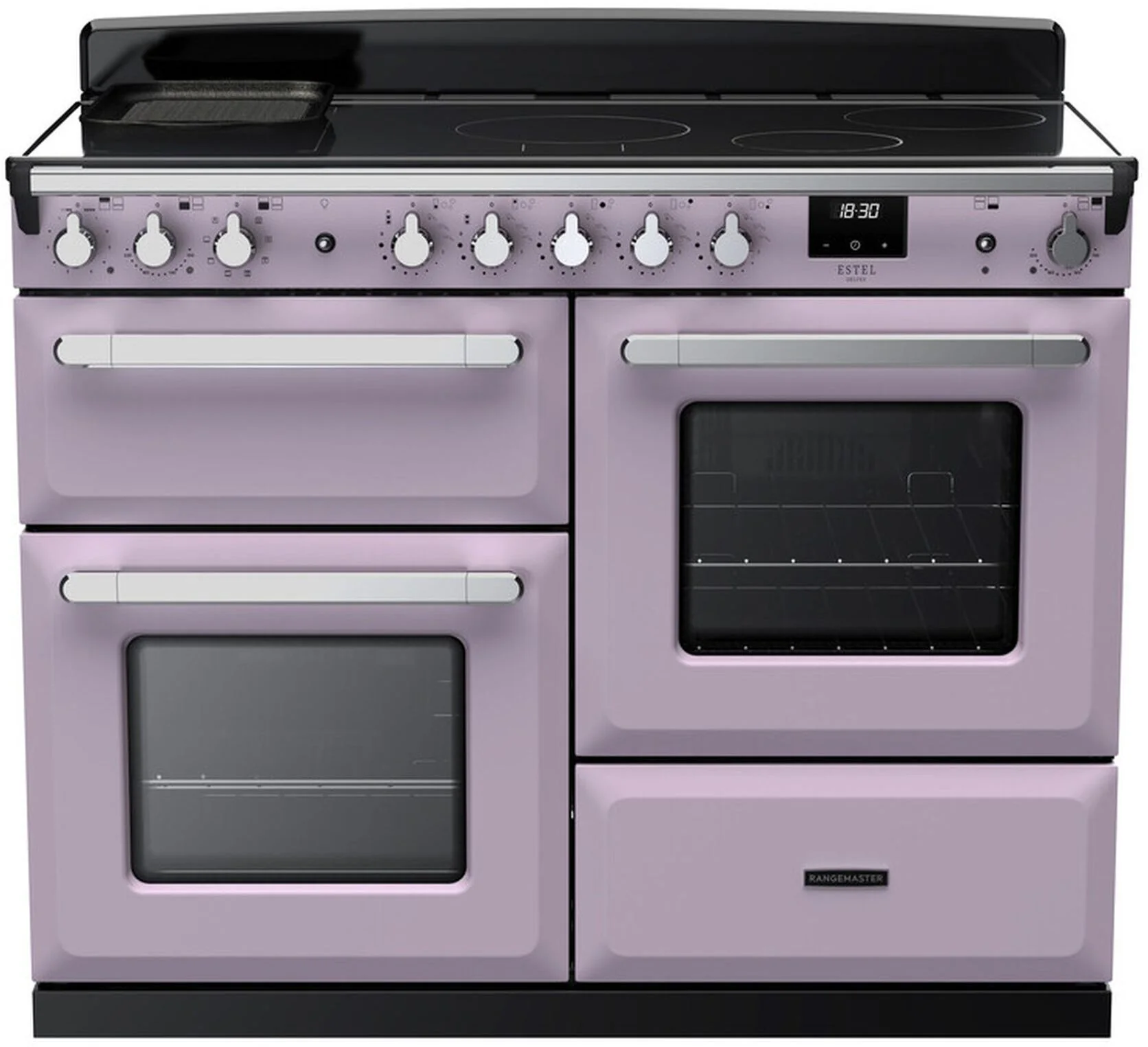 Rangemaster Range Cooker Induction ESDLO110EIPHTH-CM1 - Heather / Chrome
