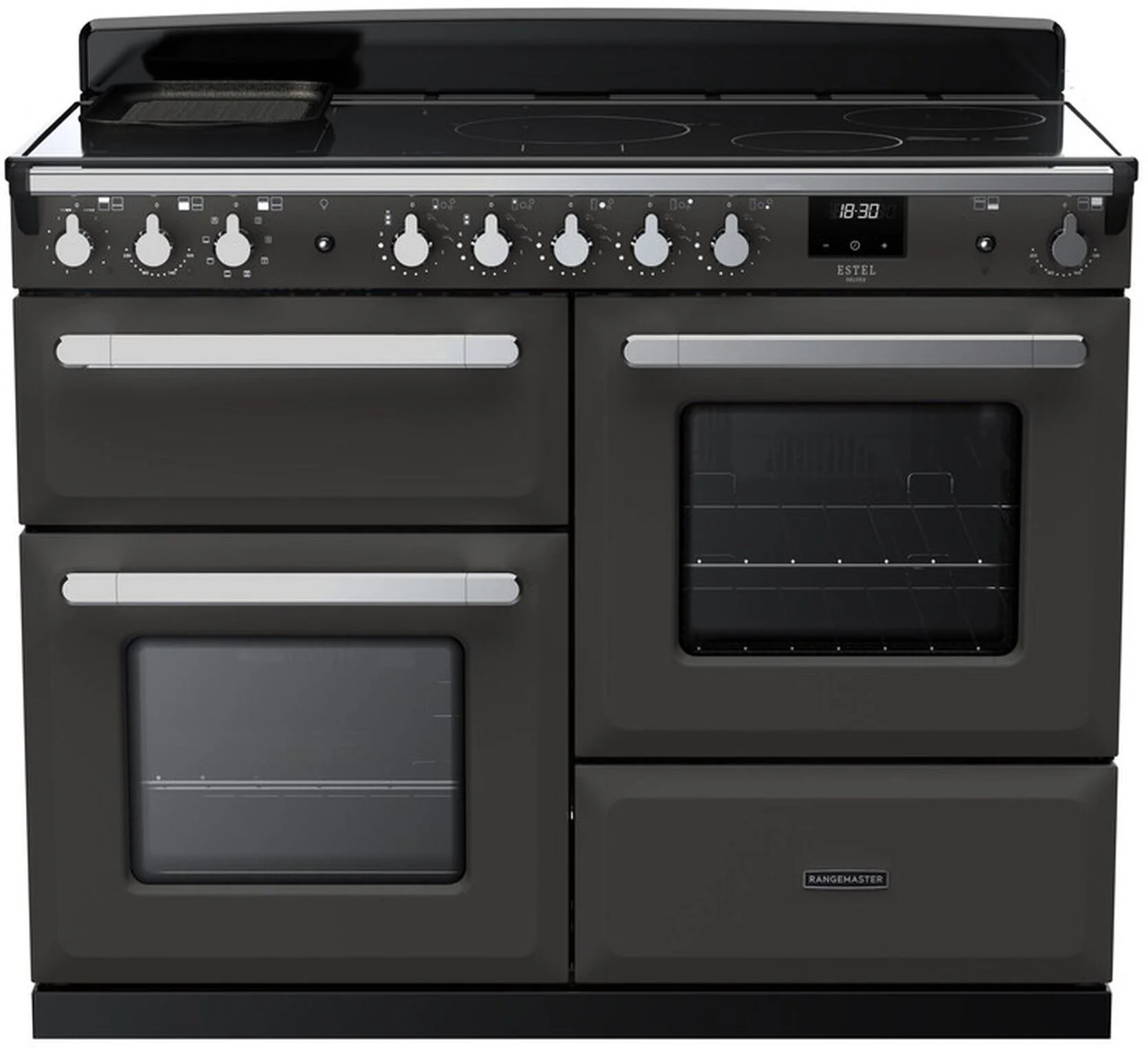 Rangemaster Range Cooker Induction ESDLO110EIPSLT-CM1 - Slate / Chrome