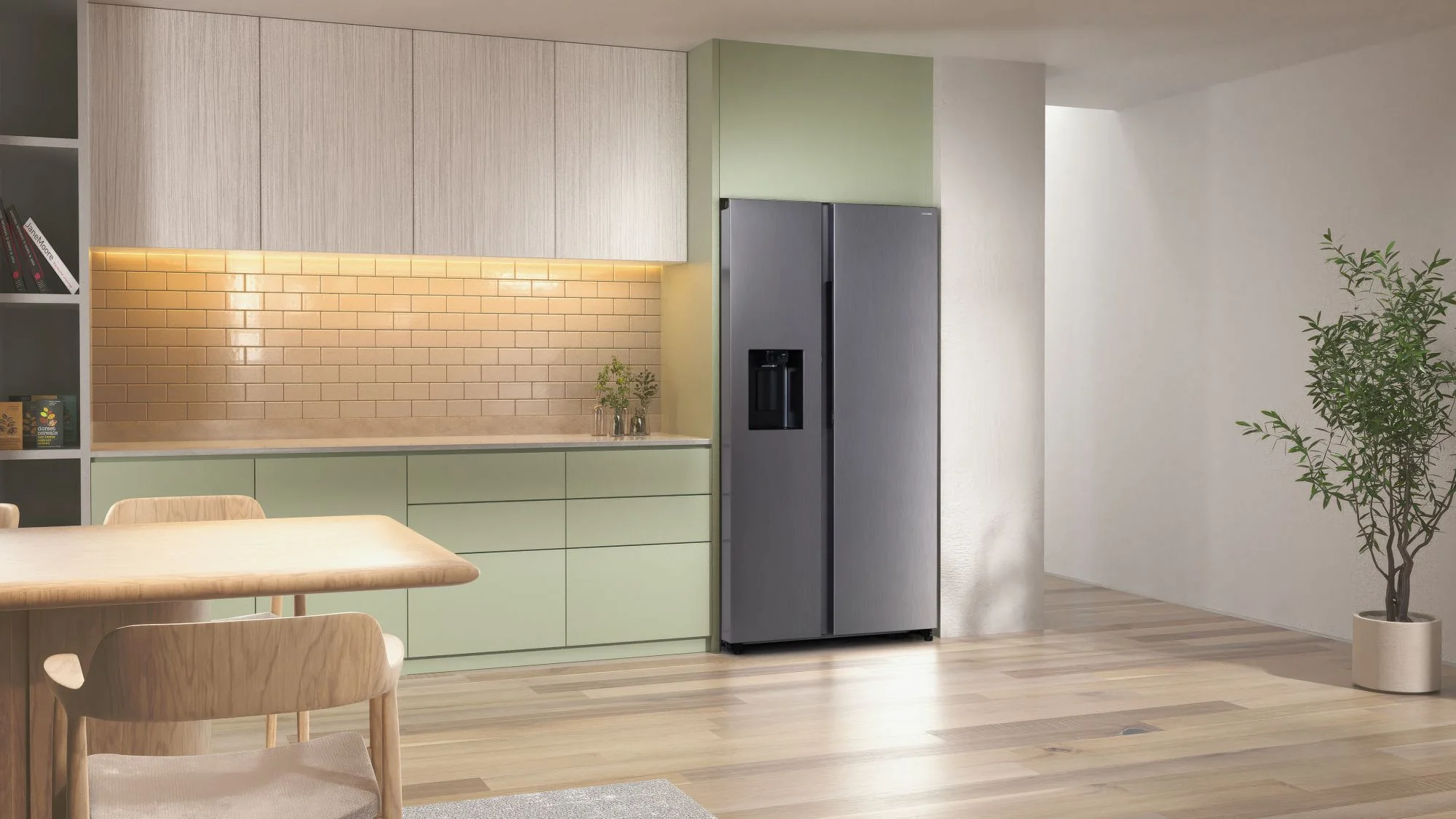 Samsung Freestanding American Style Refrigeration RS70F65KETEU - Silver - Image 6