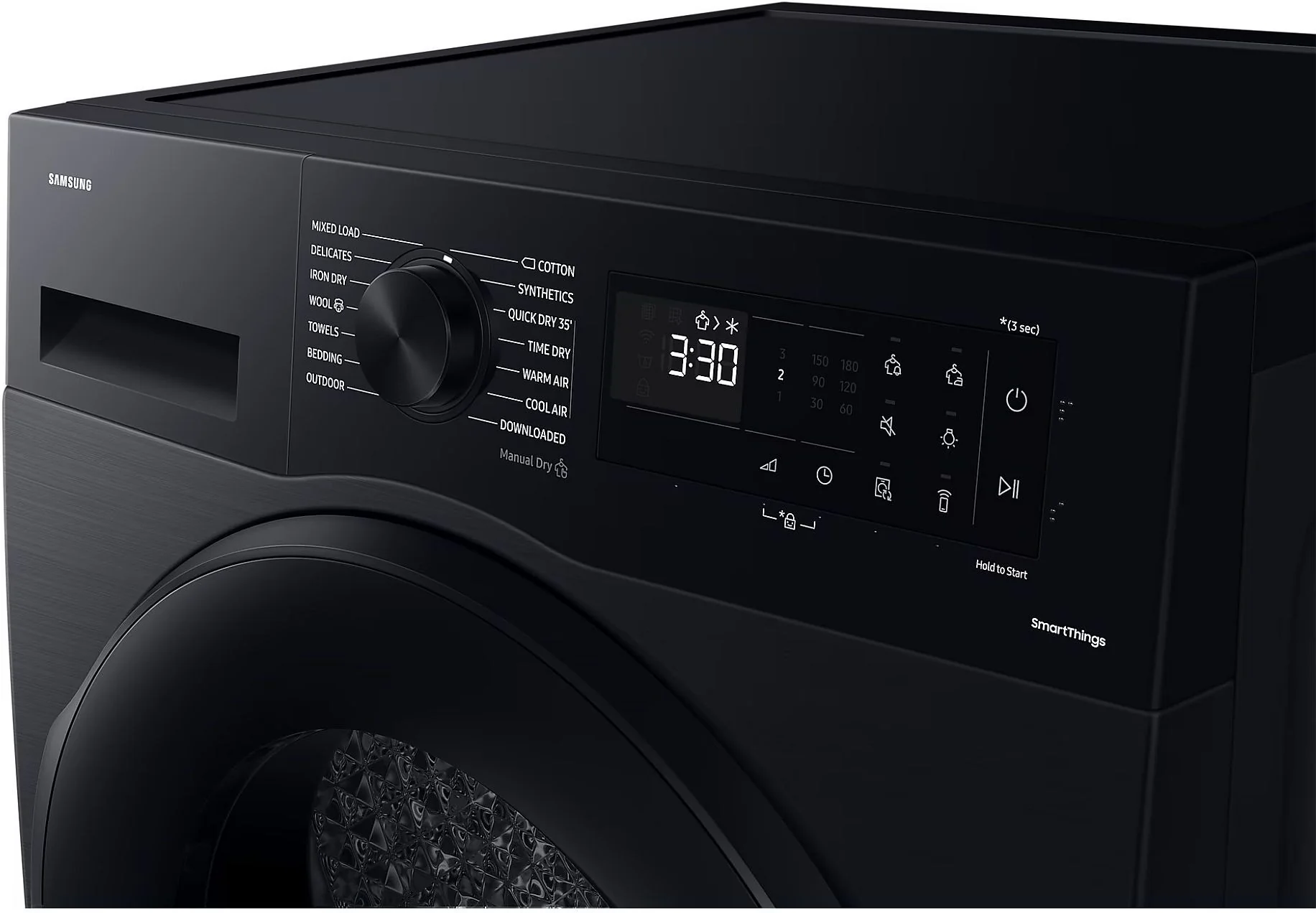 Samsung Freestanding Condenser Tumble Dryer Heat Pump DV90CGC0A0ABEU - Black - Image 2