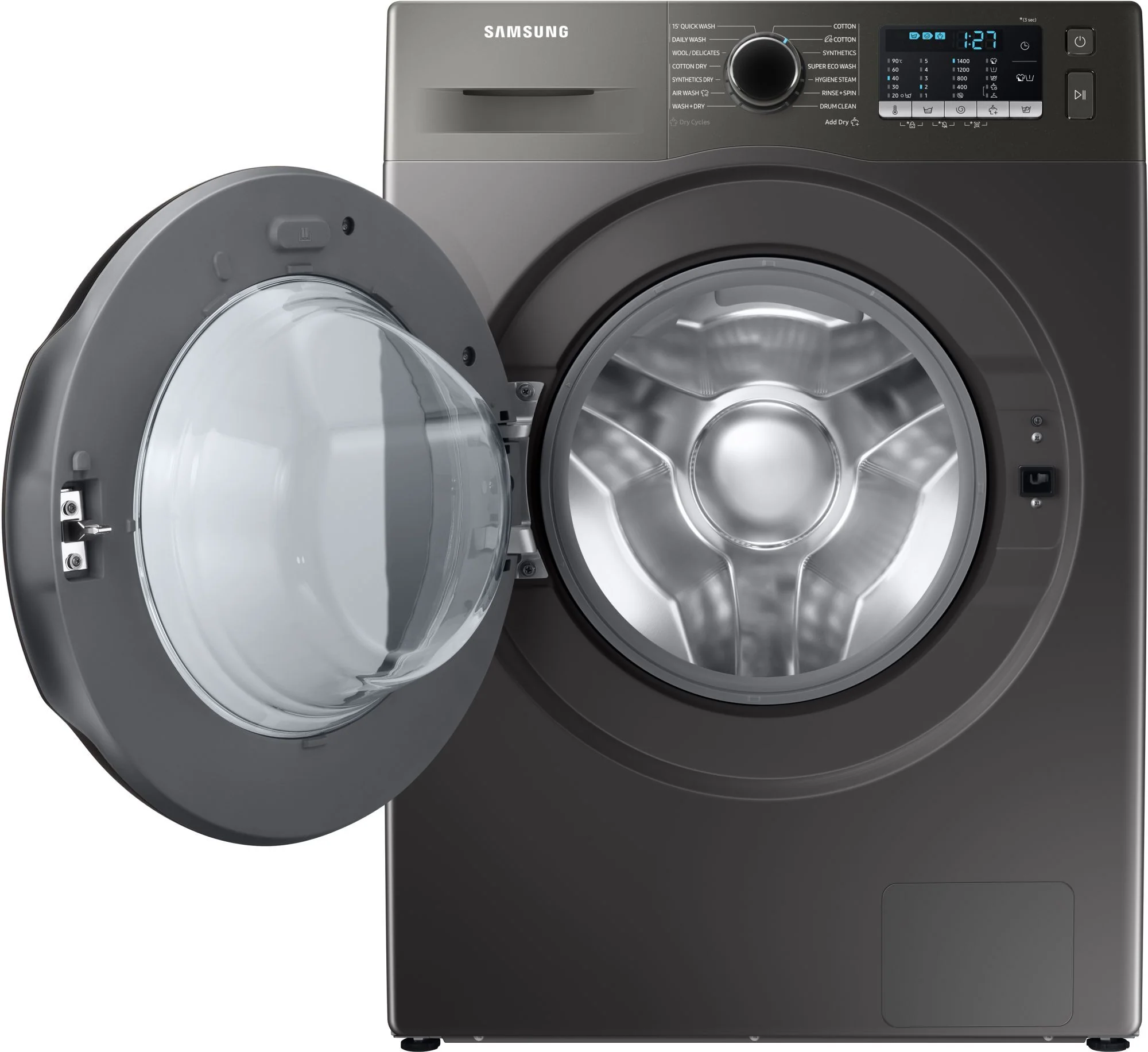 Samsung Freestanding Washer Dryer WD80TA046BX - Silver - Image 4