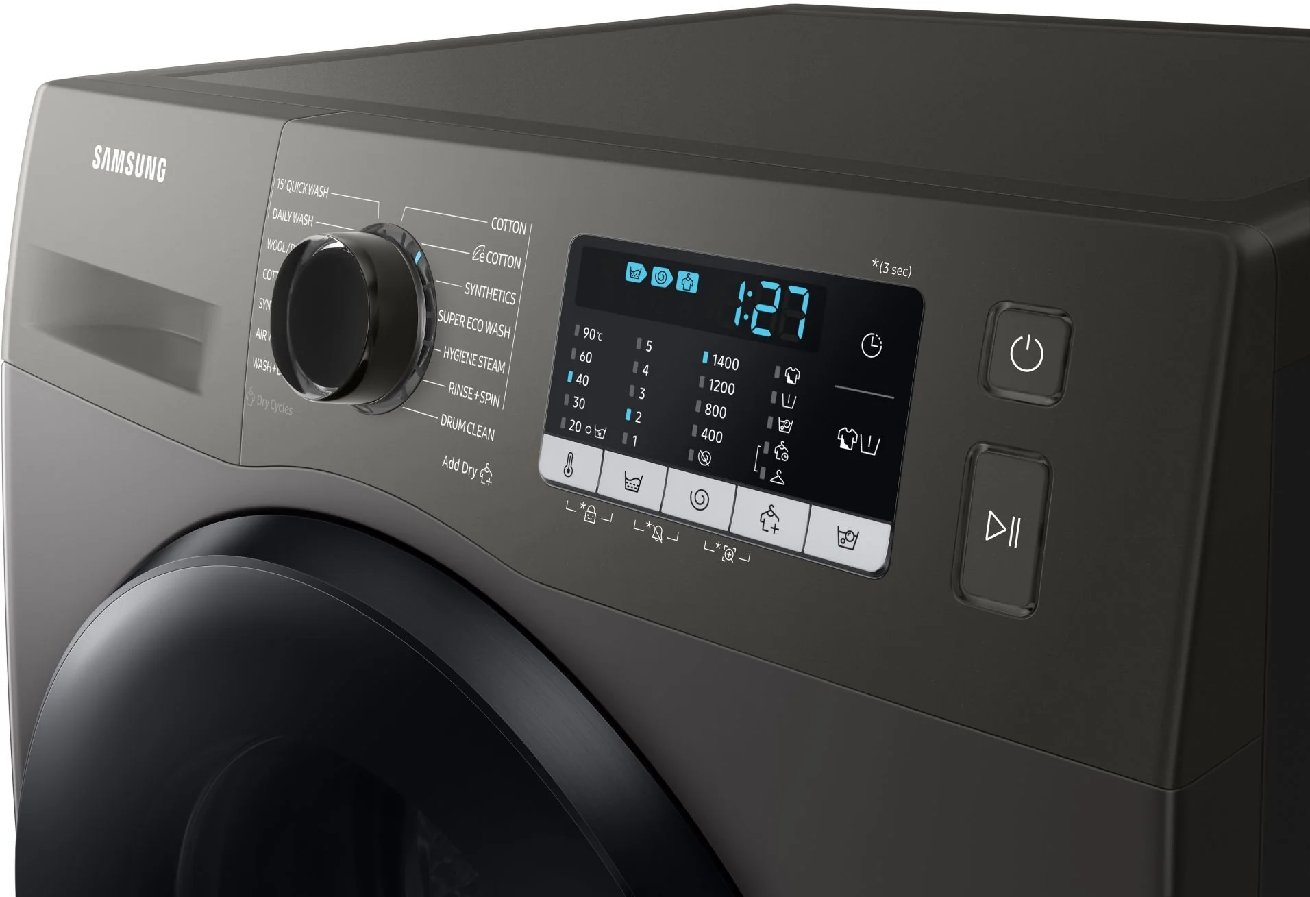 Samsung Freestanding Washer Dryer WD80TA046BX - Silver - Image 7