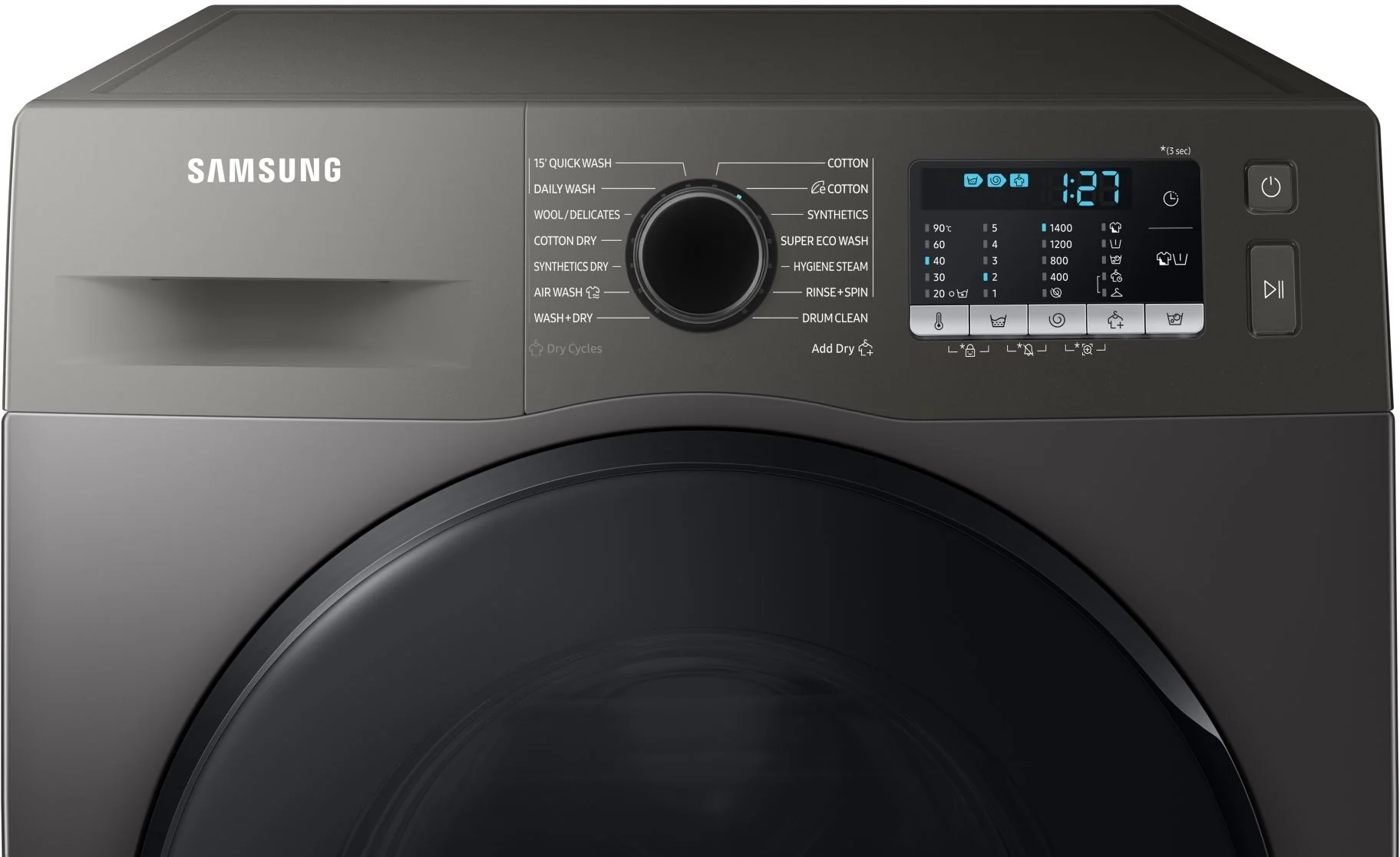 Samsung Freestanding Washer Dryer WD80TA046BX - Silver - Image 8
