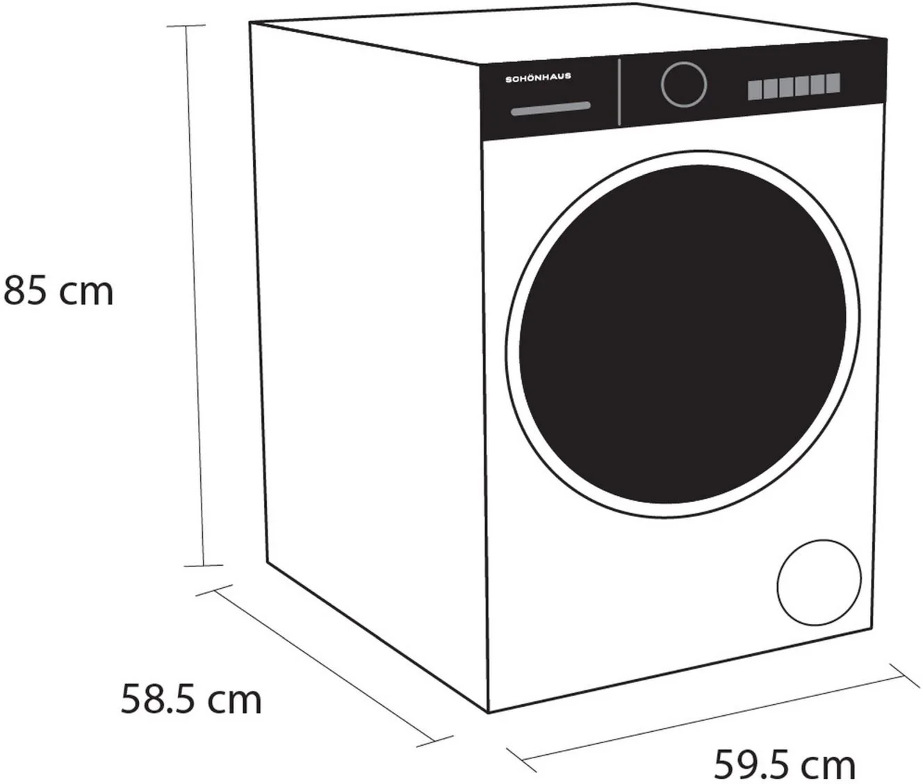 Schonhaus Freestanding Washing Machine WMSF011014AW - White - Image 8