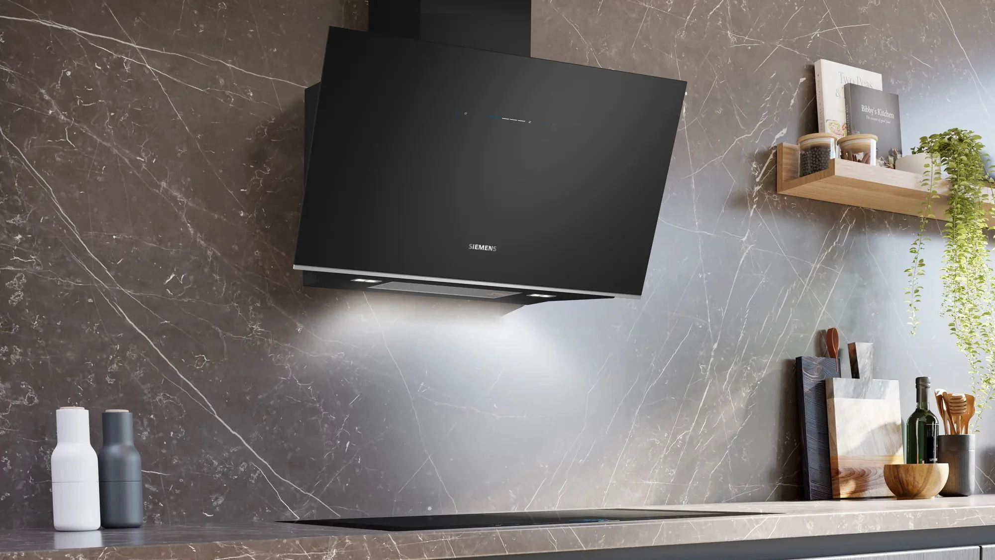 Siemens Angled Hood LC91KLT60B - Black - Image 3