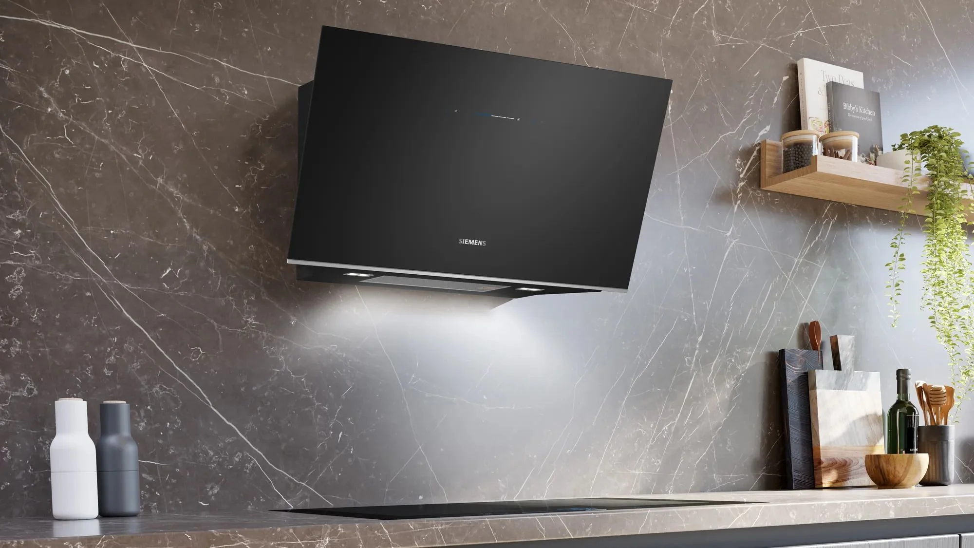 Siemens Angled Hood LC91KLT60B - Black - Image 4