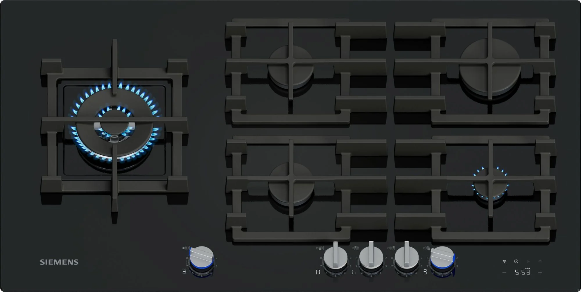 Siemens Gas Hob ER9A6SH40 - Black
