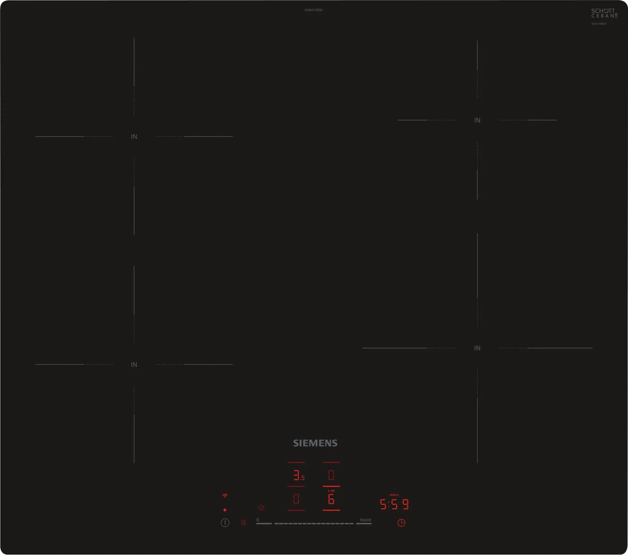 Siemens Induction Hob EH601HEB1E - Black