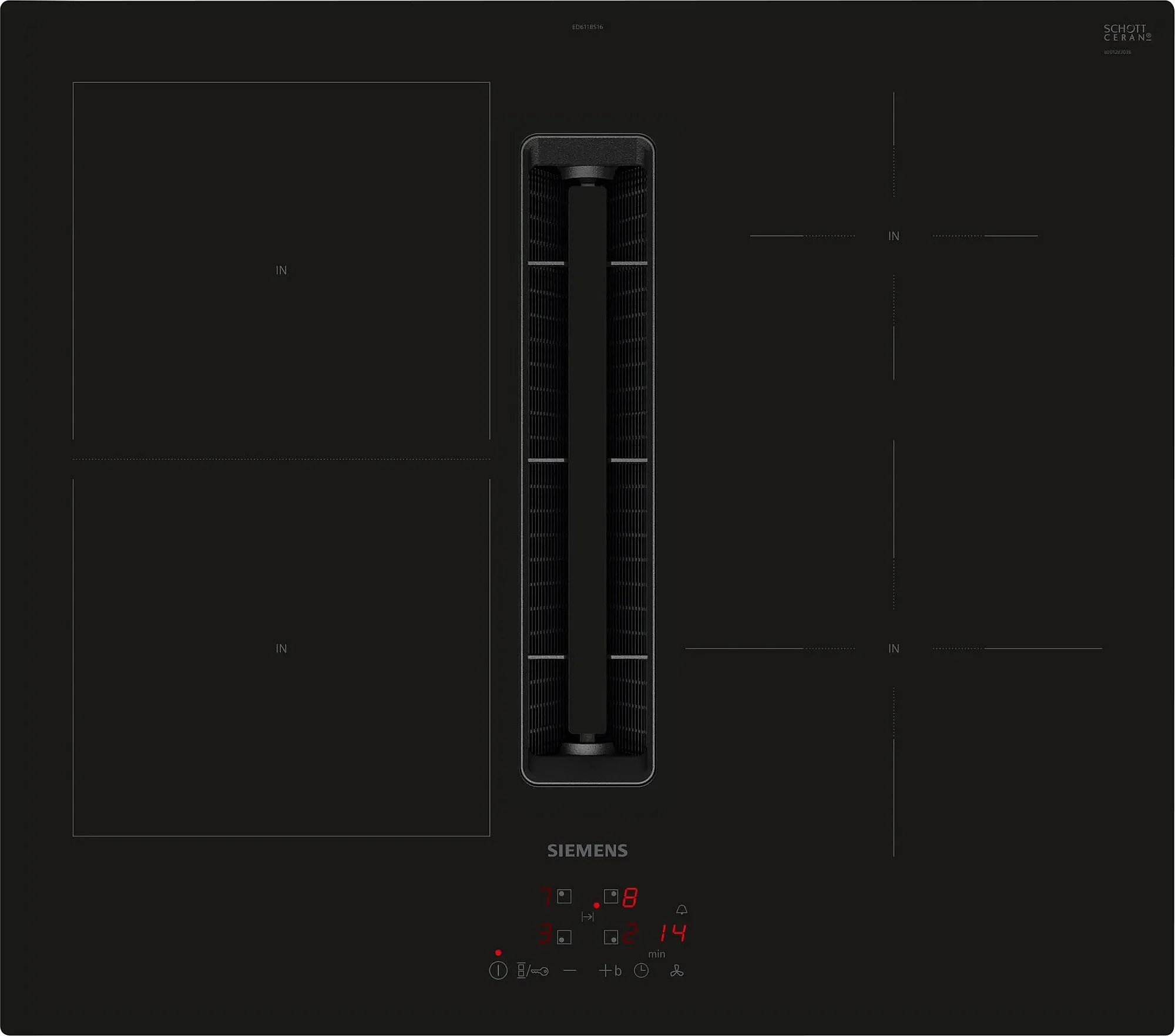 Siemens Venting Hob ED611BS16E - Black