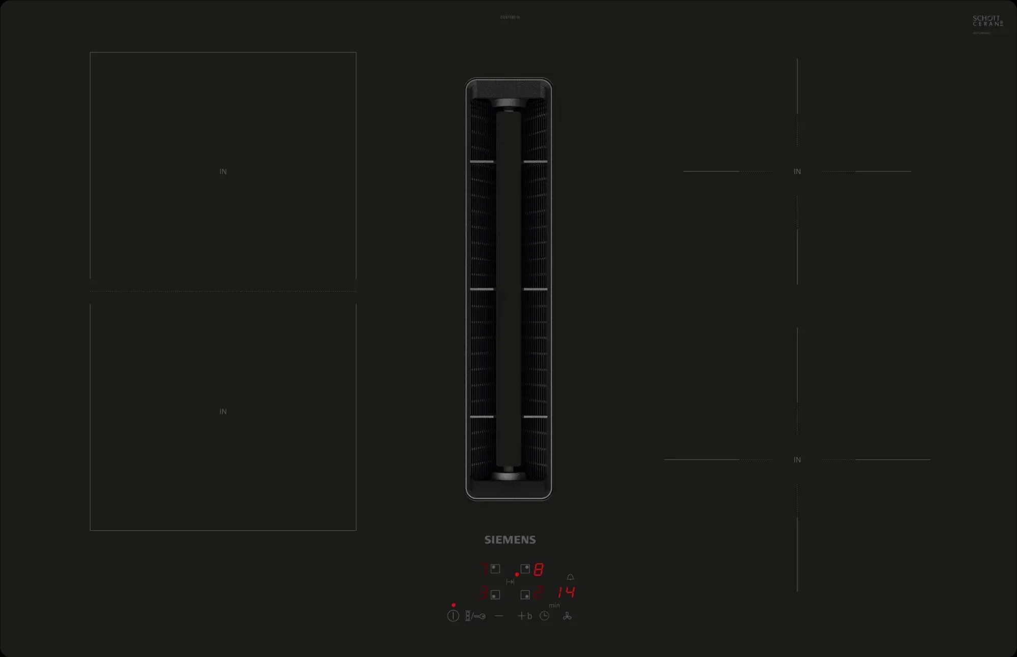 Siemens Venting Hob ED811BS16E - Black