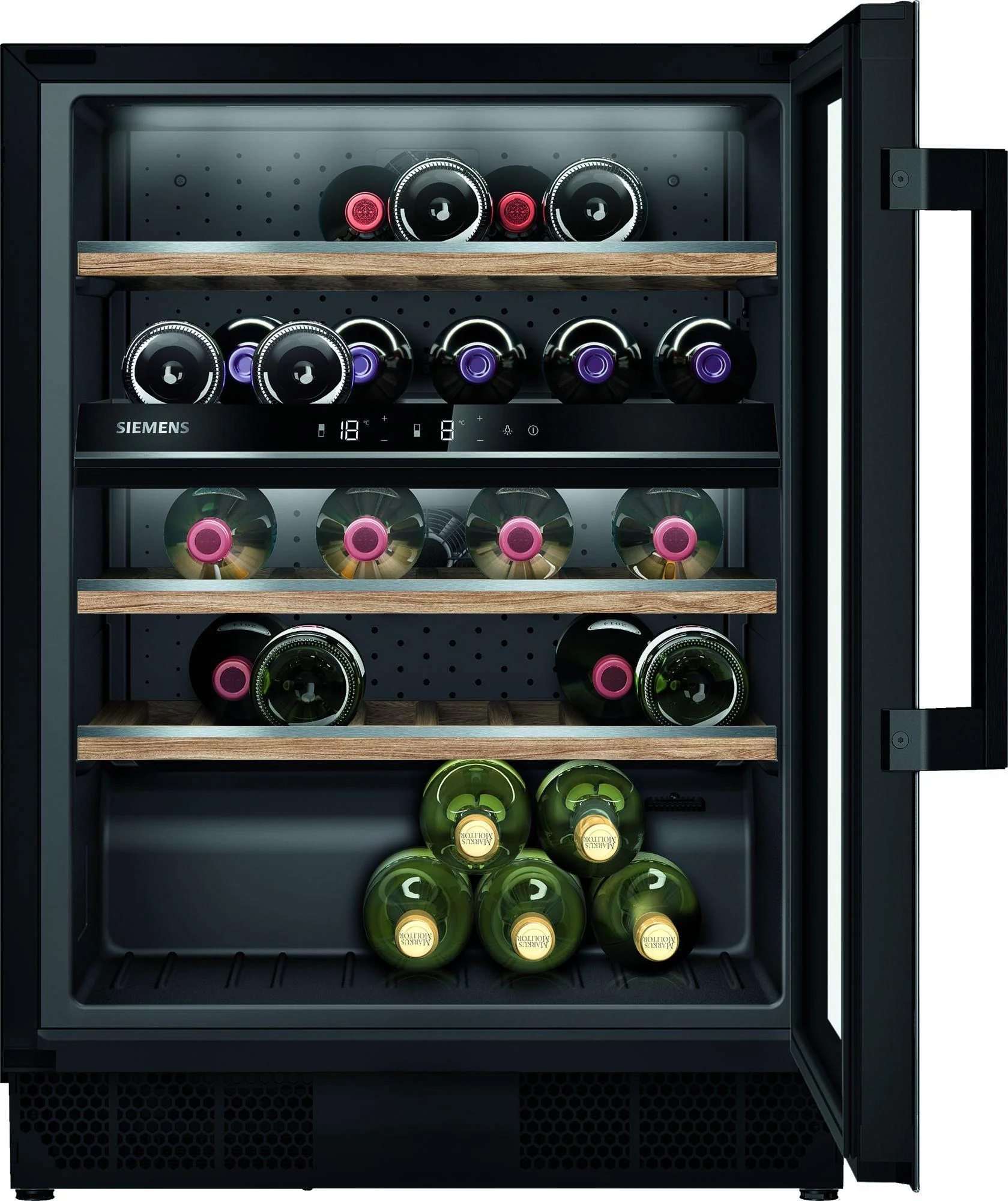 Siemens Built In Wine Cooler KU21WAHG0G - Black