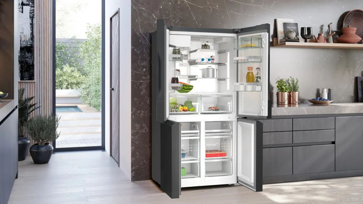 Siemens Freestanding American Style Refrigeration KF96DPXEA - Black Steel - Image 4