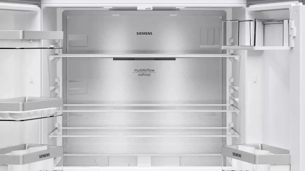 Siemens Freestanding American Style Refrigeration KF96NAXEAG - Black Steel Doors - Image 4