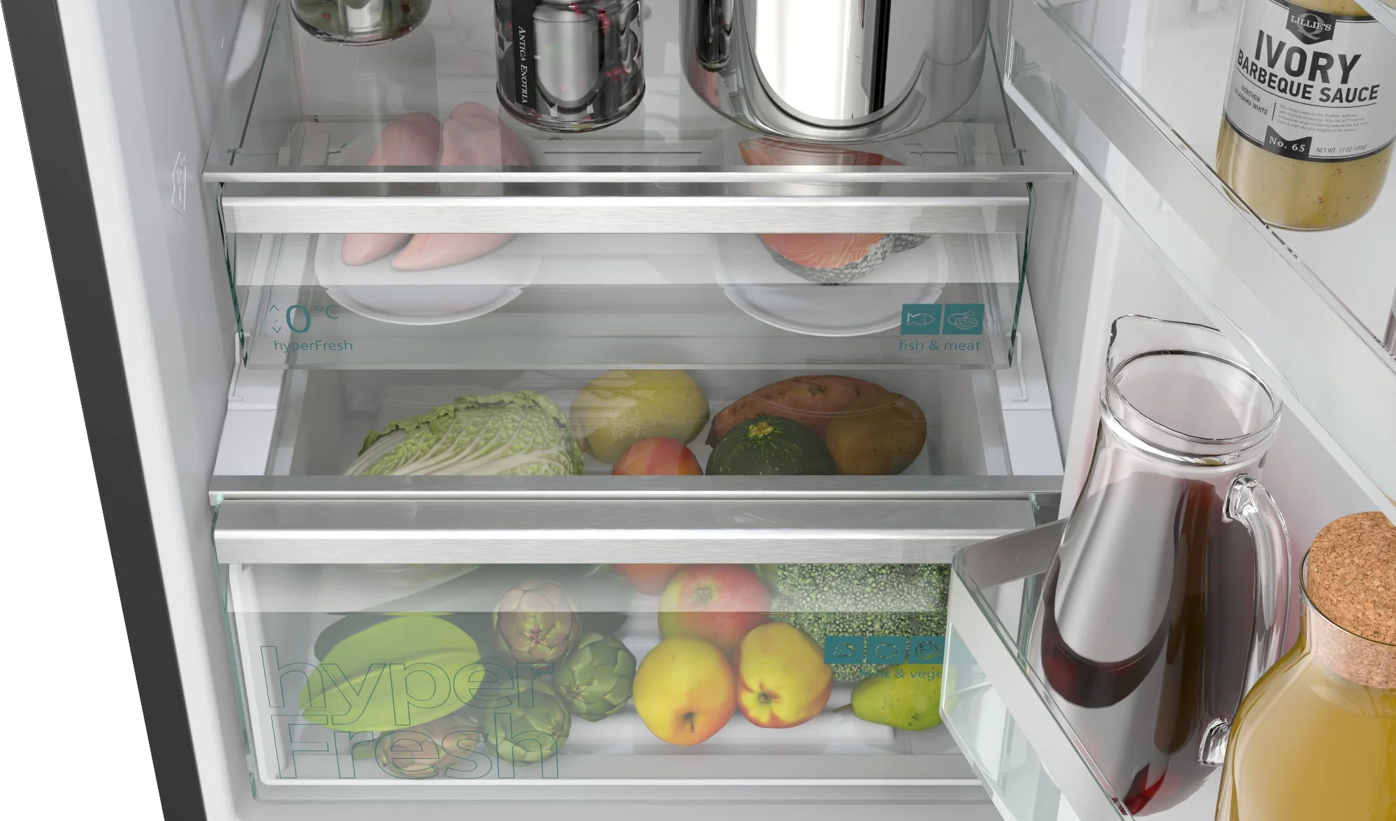 Siemens Freestanding Fridge Freezer Frost Free KG39NVXBG - Black Steel - Image 5