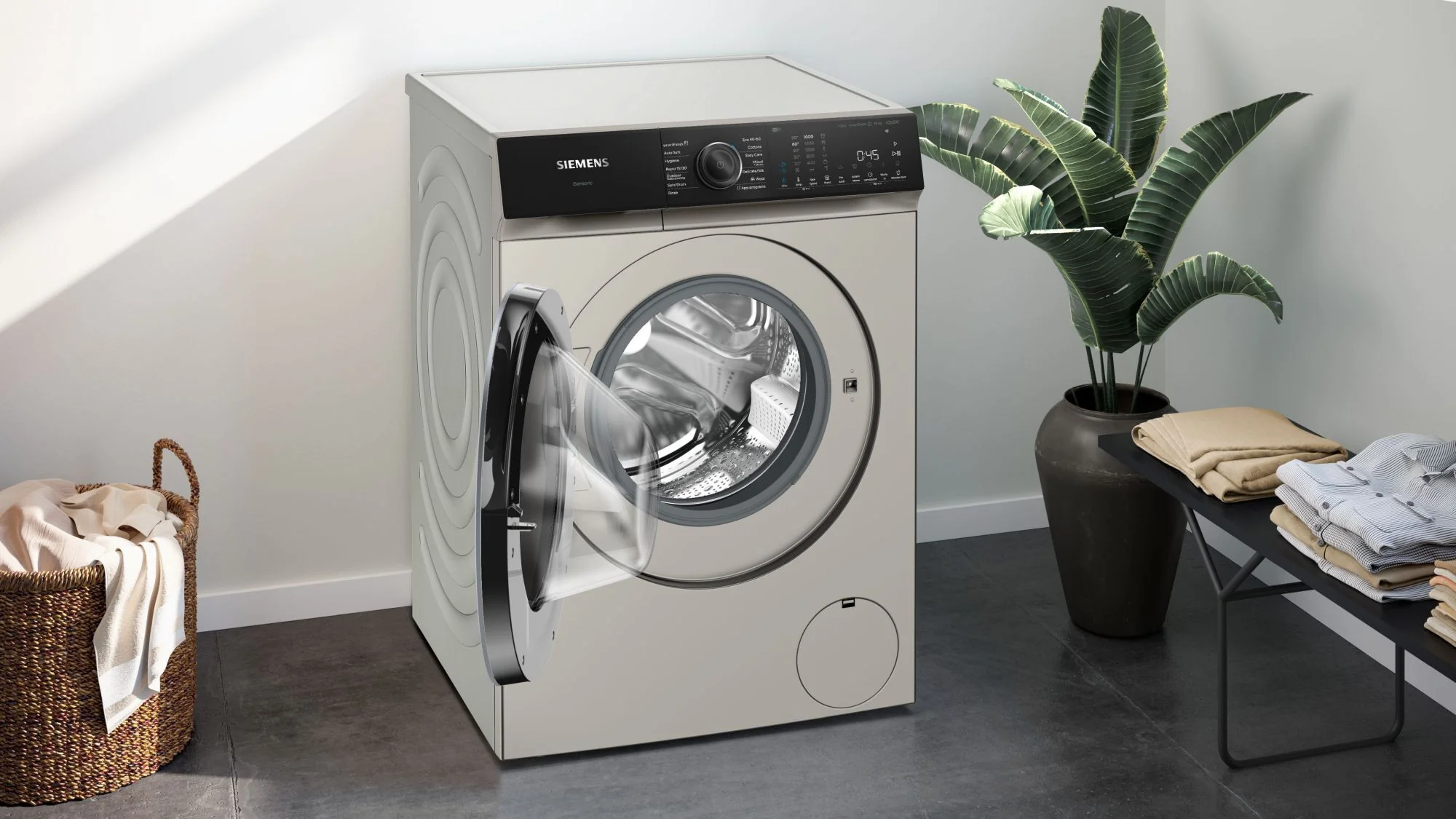 Siemens Freestanding Washing Machine WG56H2AXGB - Silver - Image 2