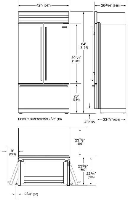Sub-Zero Built In American Style Refrigeration ICBCL4250UFDID-S-P - Stainless Steel - Image 5