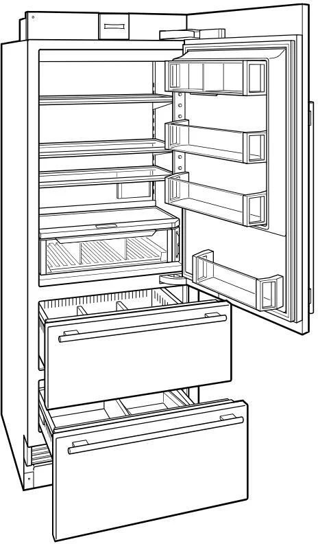 Sub-Zero Built In Fridge Freezer Frost Free ICBDET3050CIID-L - Integrated - Image 3