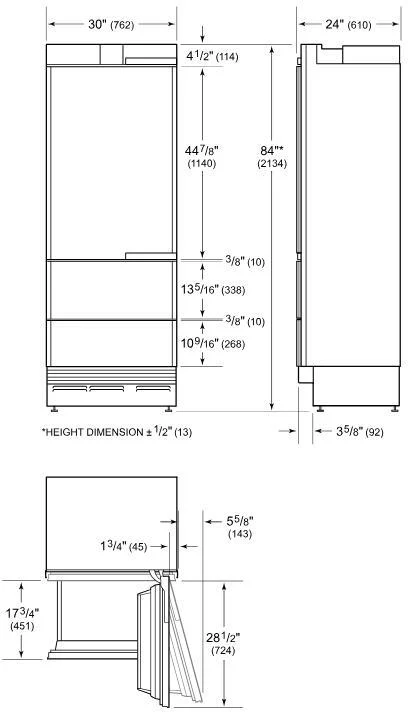 Sub-Zero Built In Fridge Freezer Frost Free ICBDET3050CIID-R - Integrated - Image 7