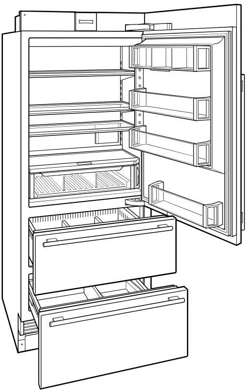 Sub-Zero Built In Fridge Freezer Frost Free ICBDET3650CIID-R - Integrated - Image 3