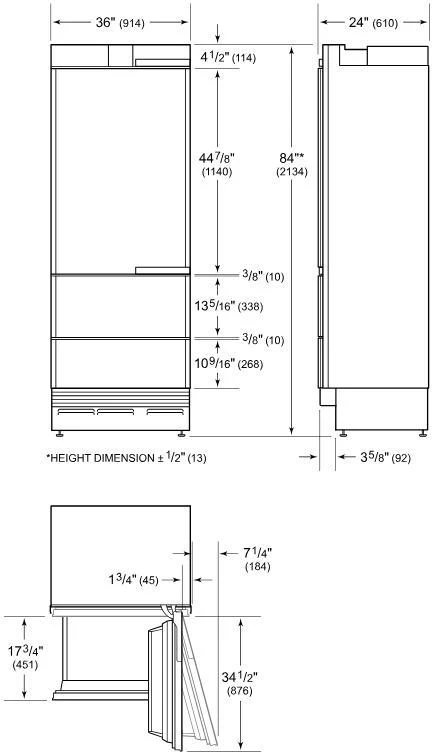 Sub-Zero Built In Fridge Freezer Frost Free ICBDET3650CIID-R - Integrated - Image 7