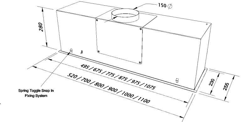 Westin Canopy Hood PRIME-SLIM-520-NO-MOTOR - Stainless Steel - Image 2