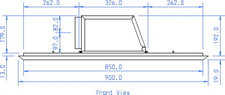 Westin Ceiling Integrated STRATUS-COMPACT-1200X600-SS-NO-MOTOR - Stainless Steel - Image 2