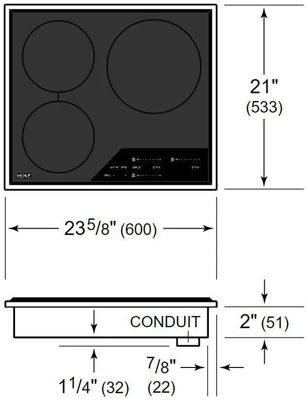 Wolf Induction Hob ICBCI243TF-S - Black - Image 3