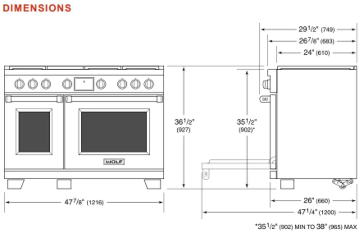 Wolf Range Cooker Dual Fuel ICBDF48850-S-P - Stainless Steel - Image 5